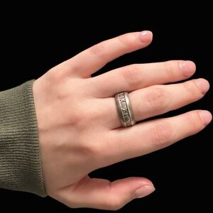 Sterling Silver Roman Numeral Band Ring